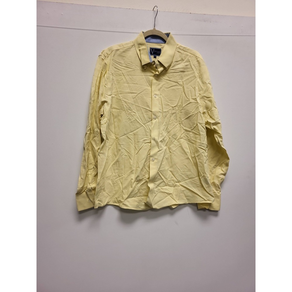 Vineyard Place XXL Shirt‎ Mens Long Sleeve Button Down Yellow Dress Casual Top